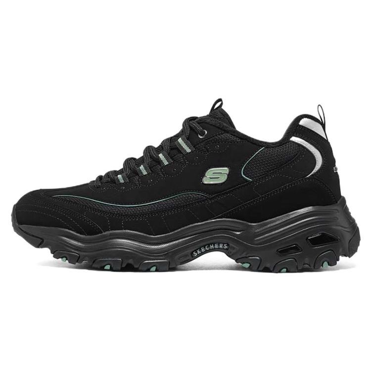 Skechers DLites 1.0 Panda Fabric Synthetic Leather Comfortable Warm Low-Top Dad Shoes Men sneaker Black 894268-BKOL 41