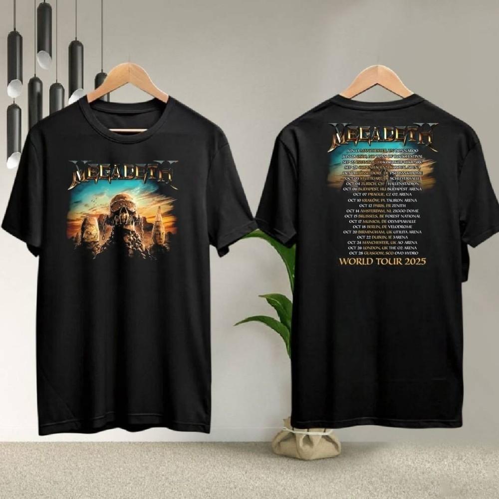 Megadeth World Tour 2025 Concert Fan Gifts Unisex Unisex T-Shirt XXXXL