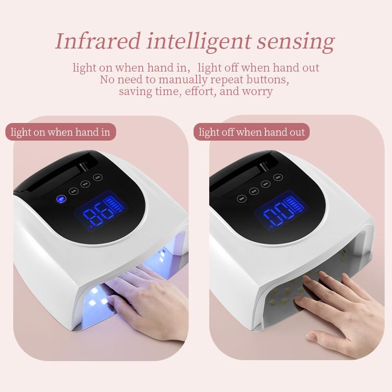 Nail Supplies 96w Cordless Pro Cure Led Uv Nail Art Lamp Professional Curing Gel Polish Lamp Nail Dryer