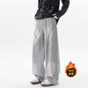 Gray Sweatpants Men's Autumn and Winter American Trendy Brand Retro Heavy Fleece Drape Casual Pants Loose Straight Long Pants