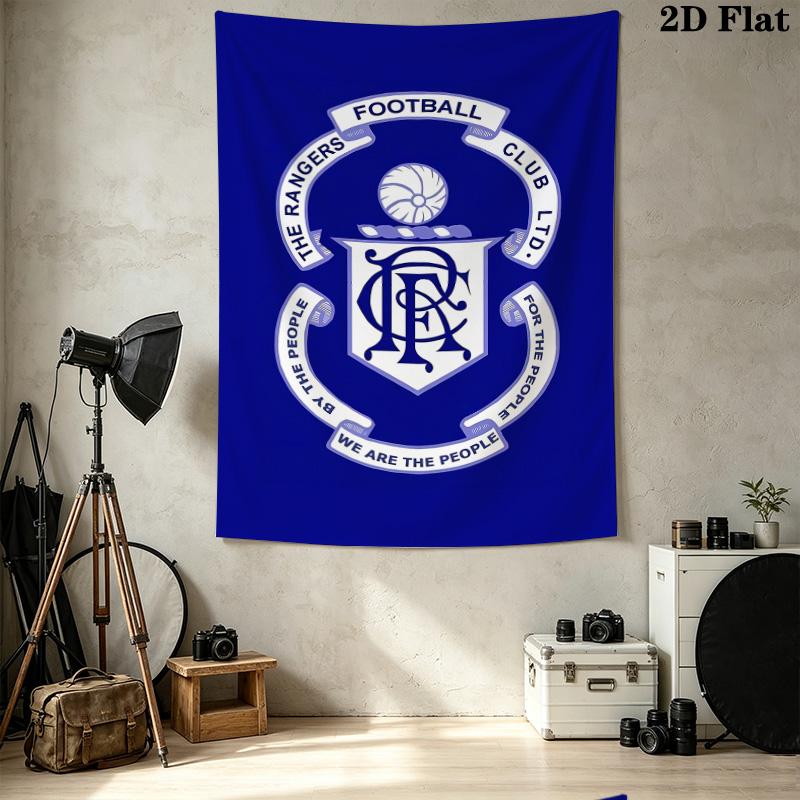 Rangers Fc Wall Tapestry Aesthetic Wall Hanging Printed Fabric Blanket Decorative Tapestries For Bedroom Living Room Home Decor