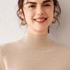 Women's Cashmere Knit Long Sleeve Base Layer Top - Warm, Loose, and Versatile for Autumn/Winter