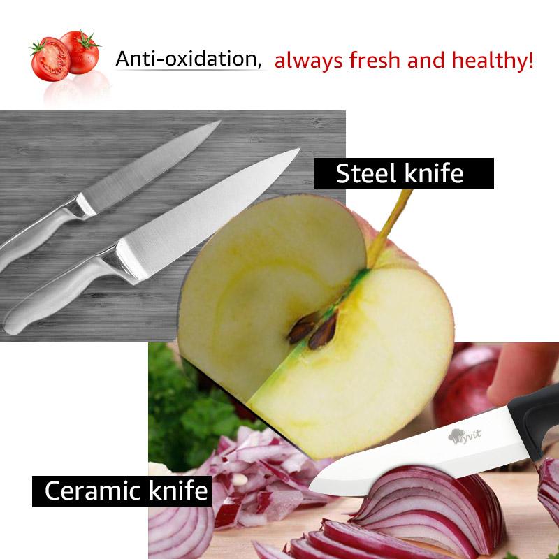 Ceramic Knives Kitchen Knive 3 4 5 6 inch Chef Paring Utility Slicing Bread Knife +Peeler Zirconia White Blade Cooking Tool