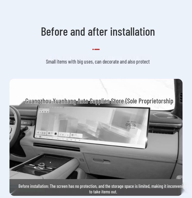 Silicone Dustproof Storage Holder for Lynk & Co 900 Screen