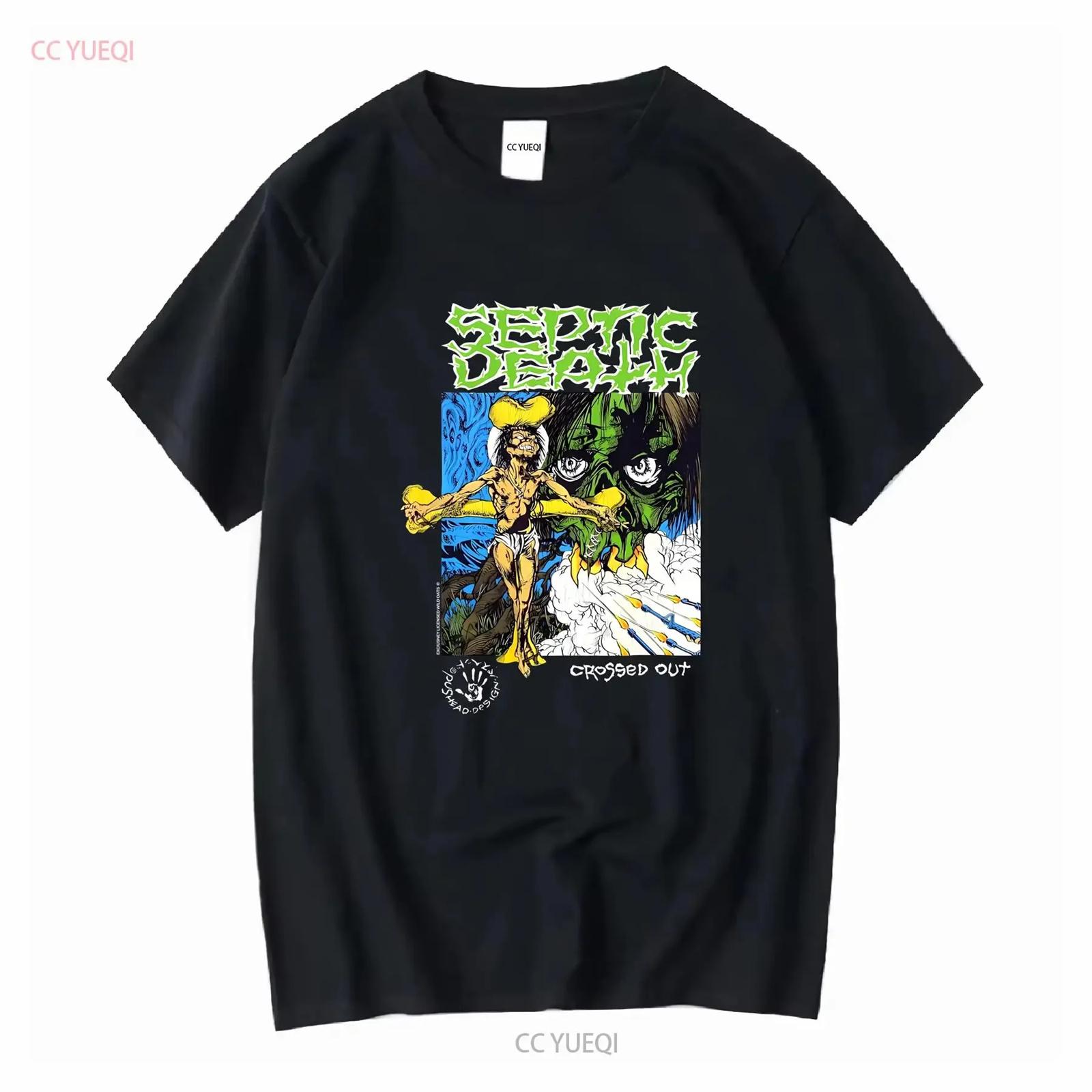 Винтажная футболка Septic Death 1990 Pushead Зачеркнутое искусство 80-е Панк Трэш группа с длинным или коротким рукавом винтажная Стиранная Мягкая S