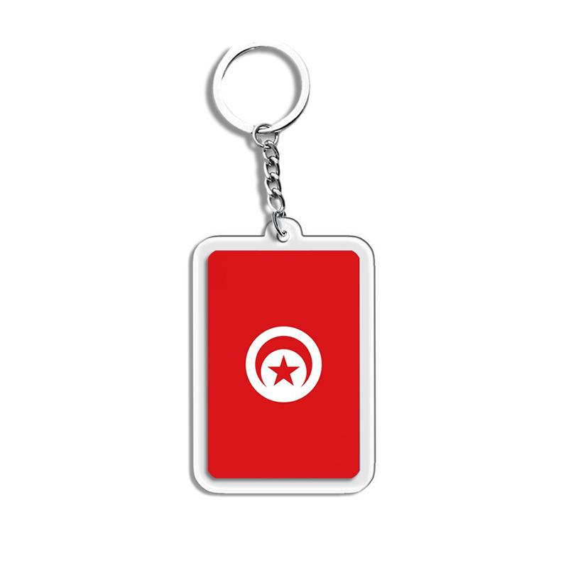 Acrylic Keychain Country Flags Collection United States Spain Russia France For Car Key Bag Gift Souvenir