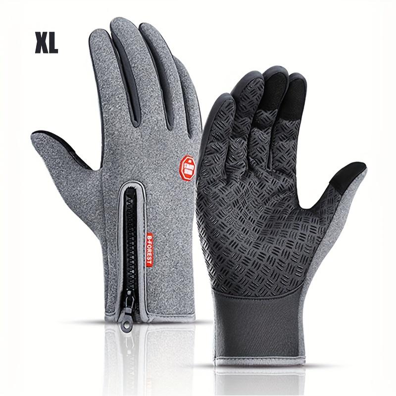 

[Velvet Touch Screen Gloves] Warm Touch Screen Windproof Gloves | Men s and Women s Plus Velvet Outdoor Autumn and Winter Sports Riding XL серый