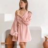 Fashion Long Sleeves Loose Lace-up Dress Moisture-Wicking Clothing Long Sleeve Loose Lace Up Dress