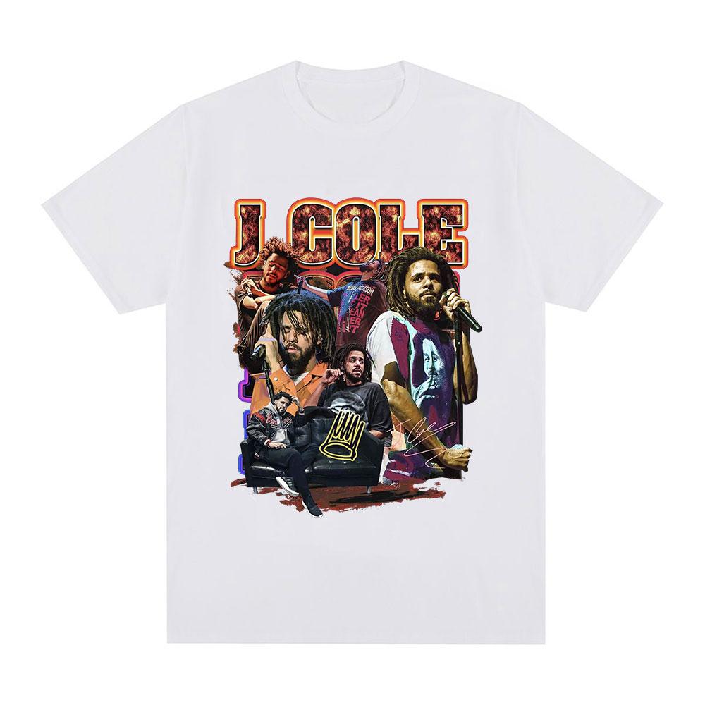 

90s Rapper J Cole Graphic Tshirt Vintage Hip Hop Gothic Oversized T Shirt Men Women Fashion Casual Cotton Short Sleeve T Shirts S