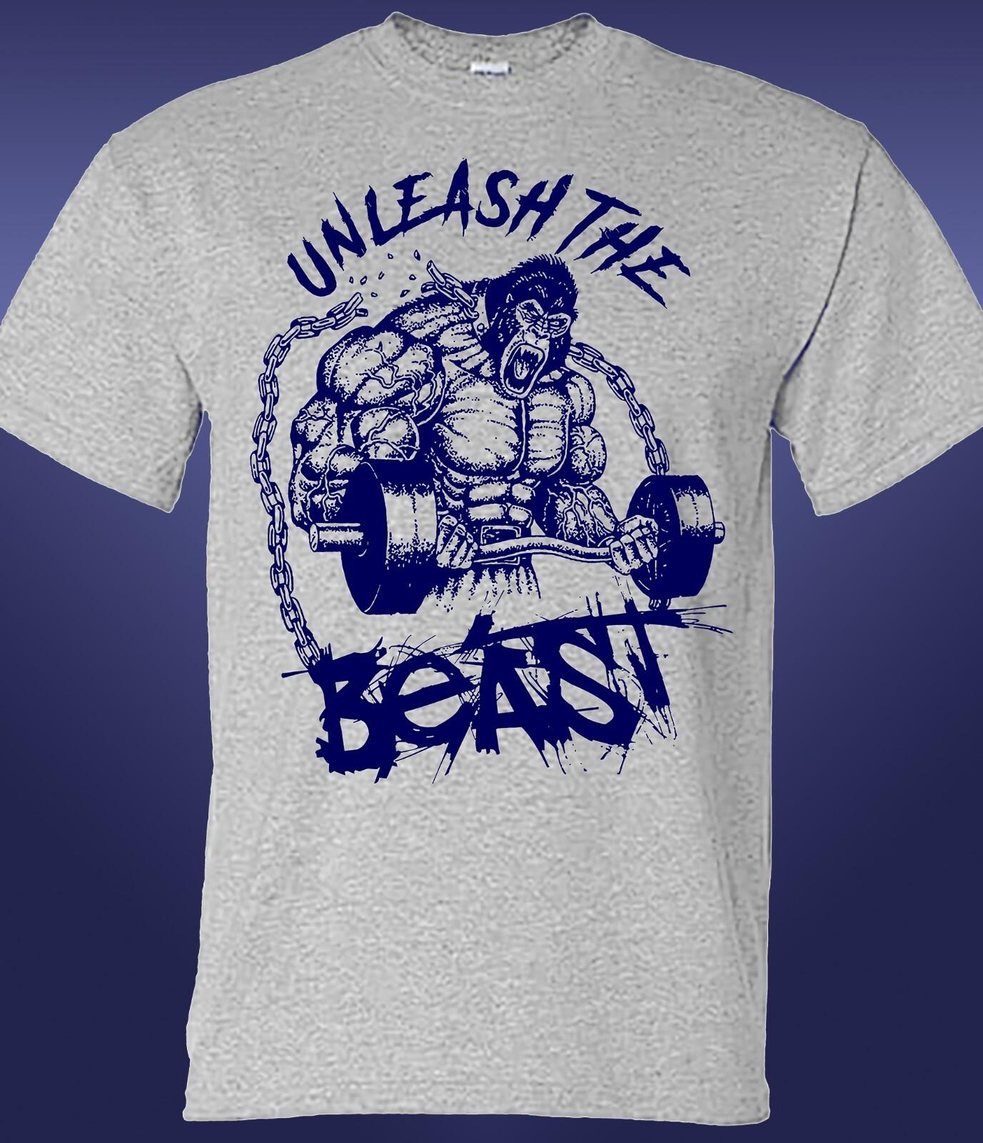 Gorilla Gym Weight Lifting Unleash the Beast Workout Training T-shirt S разноцветный