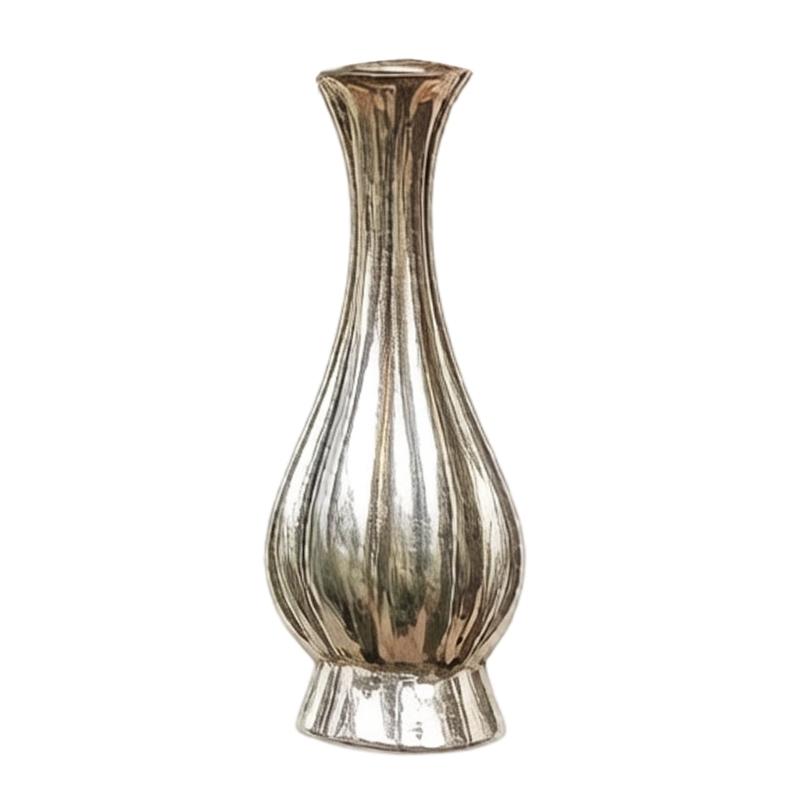 Stylish Alloy Vase Shaped Pin With Interchangeable Flower Designs For Outfits