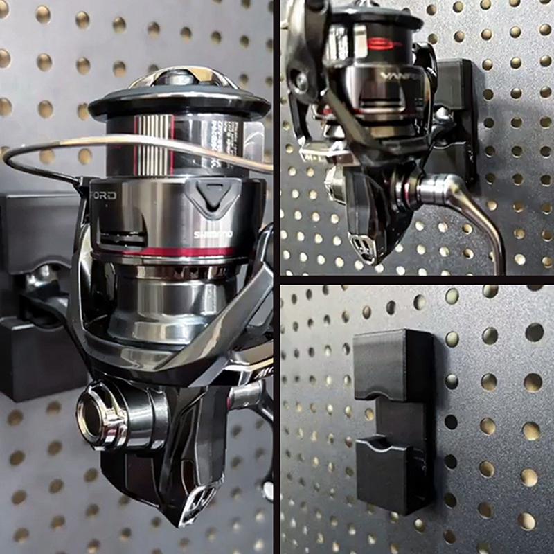 Fishing Reel Holder Fishing Reel Wall Organizer Quick-Release Tackle Storage Hanger For Boat Kayak Truck Garage Door Beach Shore
