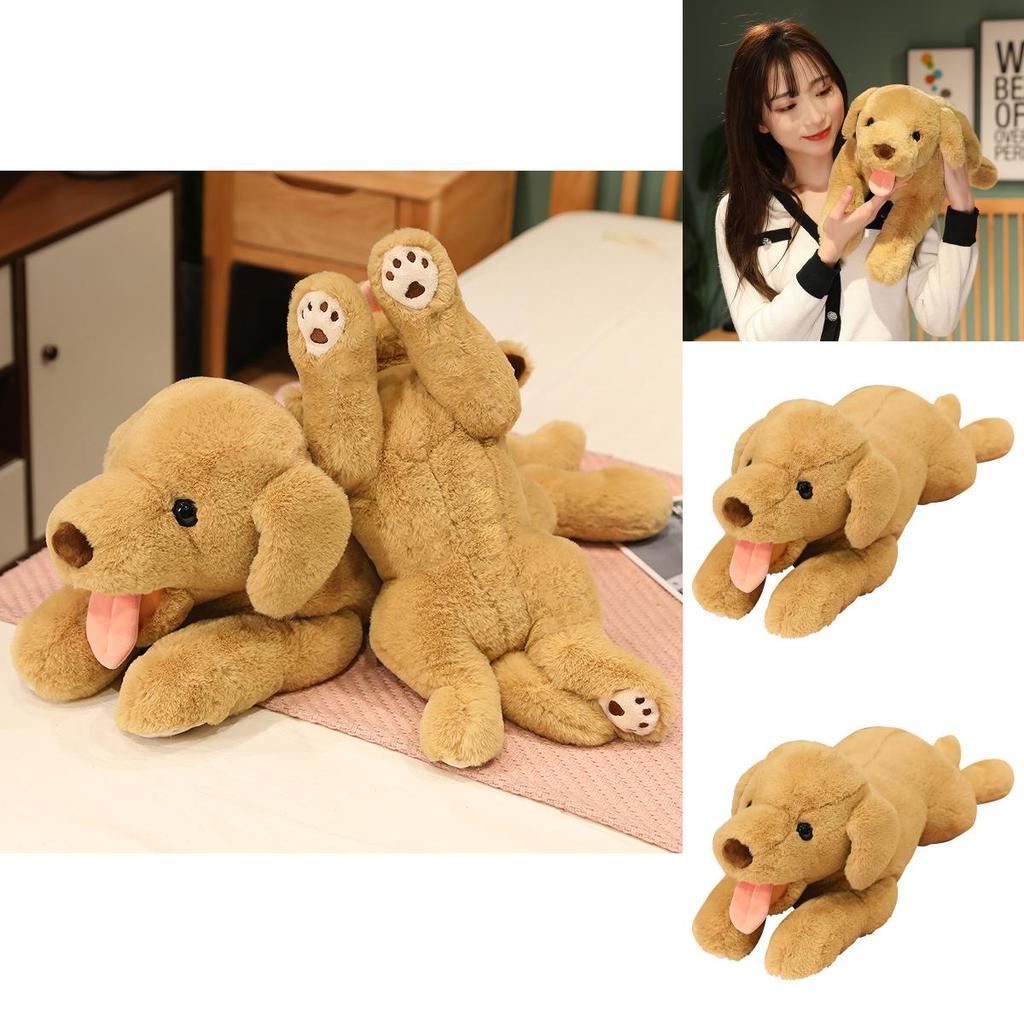 Plush Labrador Dog Toy With Prone Posture Design For Children And Sleep Comfort