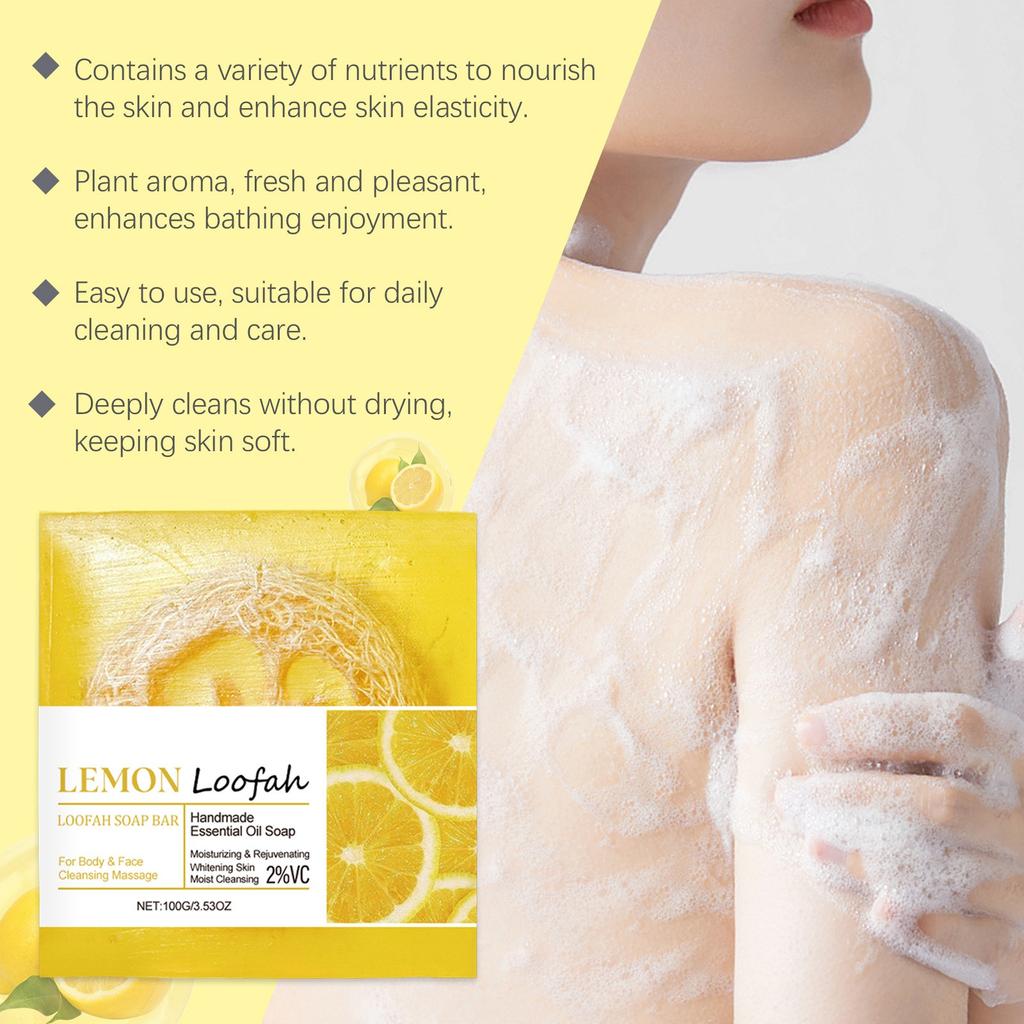 Lemon Soap Skin Brightening And Degreasing Refreshing Cleansing Bath Soap