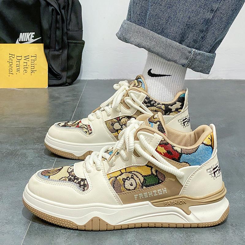 1S retro board shoes breathable student canvas shoes personalized graffiti sports street dance