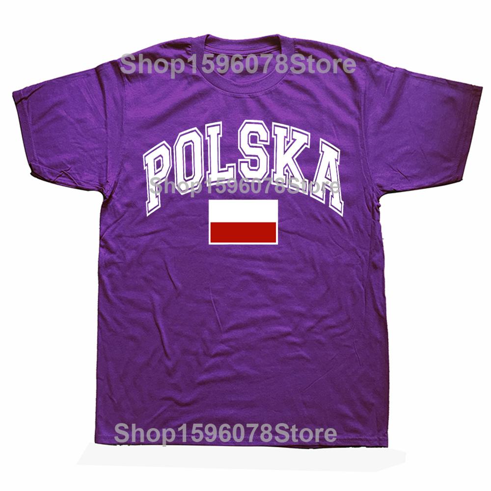Funny Vintage Polska Poland Polish Flag Graphic T-shirt Men Women Hip Hop Oversized T Shirt 100% Cotton Comfort T-shirts