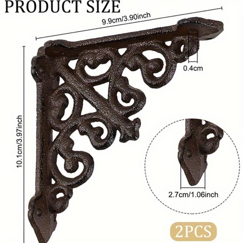 1/2 ks Litinové policové konzoly Nábytek Kovové Nástěnné Policové Podpěry Držáky Kování Multifunkční