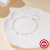 Fashion Summer S925 Sterling Silver Single-Layer Adjustable Cauliflower Chain Three Zircon Pendant, Anklet