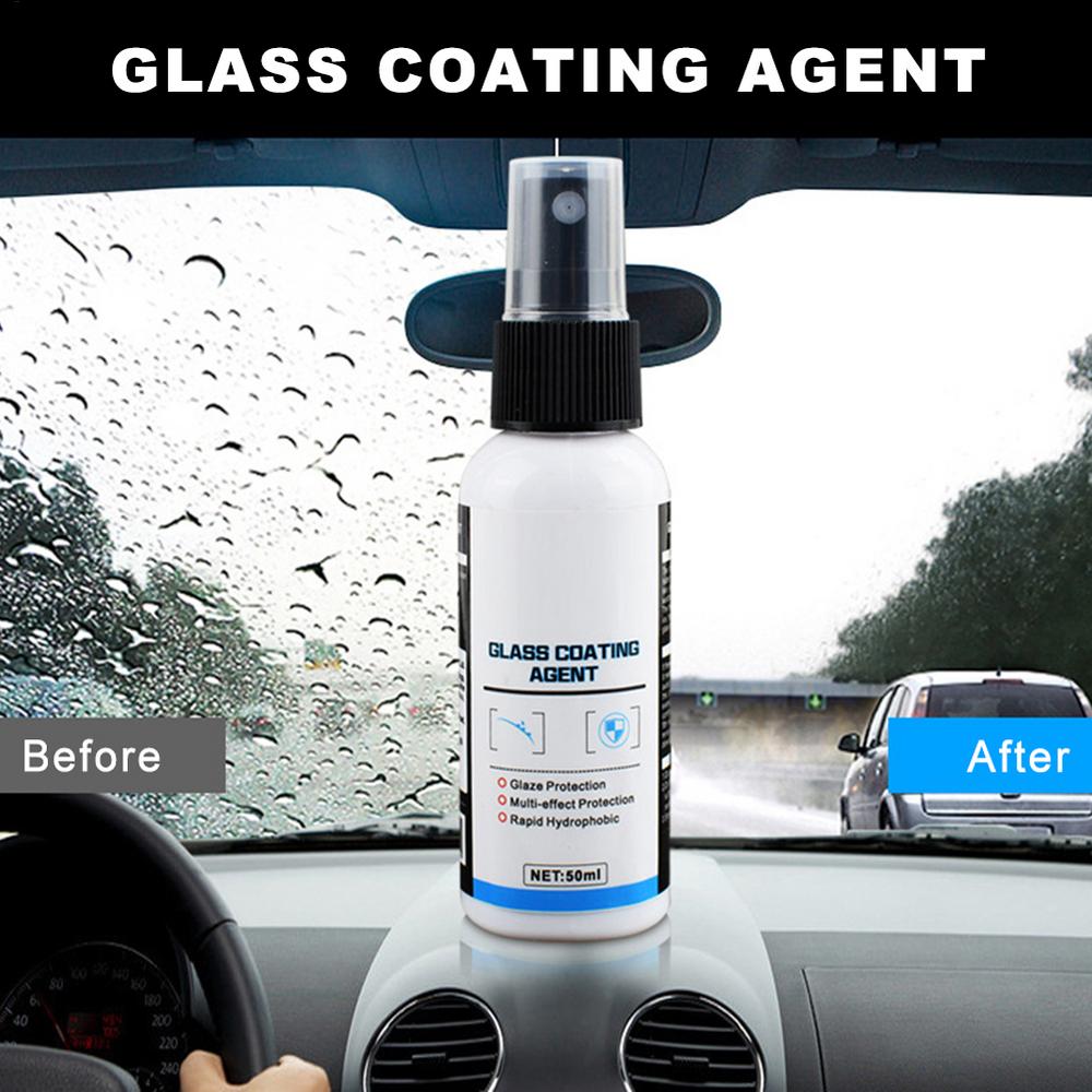 50ml Anti-fog Agent Waterproof Rainproof Spray Car Front Windshield Coating Agent Anti Mist Goggles Defogging Car Cleaner Spray