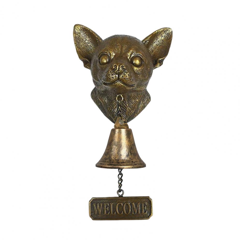 Настенный дверной звонок Декоративный дверной звонок Винтажный дверной звонок с собакой Добро пожаловать с Чихуахуа Пуделем Овчаркой Домашний дизайн Декоративный