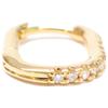 HIROTAKA [Excellent Condition] MH27GDEC K18 0.04 MANHATTAN Oblong Diamond Hoop, Single Ear Earring S Size Yellow GoldUsed