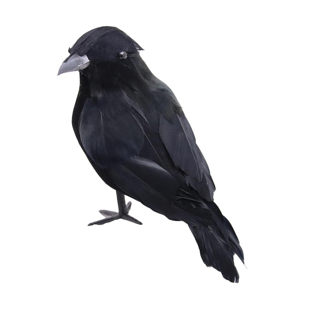 

1 шт. Маленькая имитация, искусственная птица, реалистичная модель черной вороны на Хэллоуин, украшение для дома, жуткая игрушка-животное, домашний орнамент S светло-зеленый