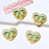 10 Pcs New Cute Cartoon Transparent Heart Shape Butterfly Junction Resin Scrapbook Diy Jewellery Hairpin Accessories Craft A60