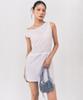 Lipeullegtibeulum Off-Shoulder Sheer Midi Dress (White)