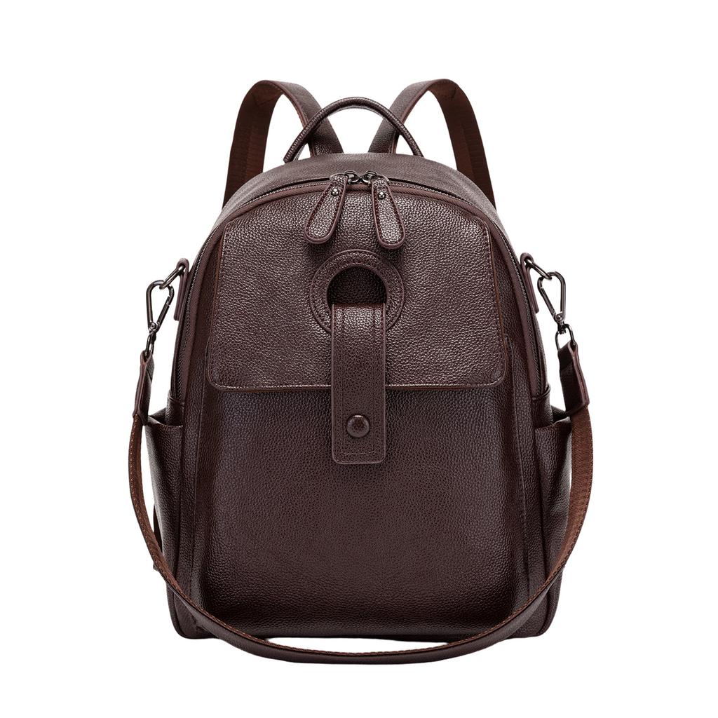 2026 New Retro Premium Soft Leather Women's Backpack, Large Capacity Travel Business Shoulder Bag
