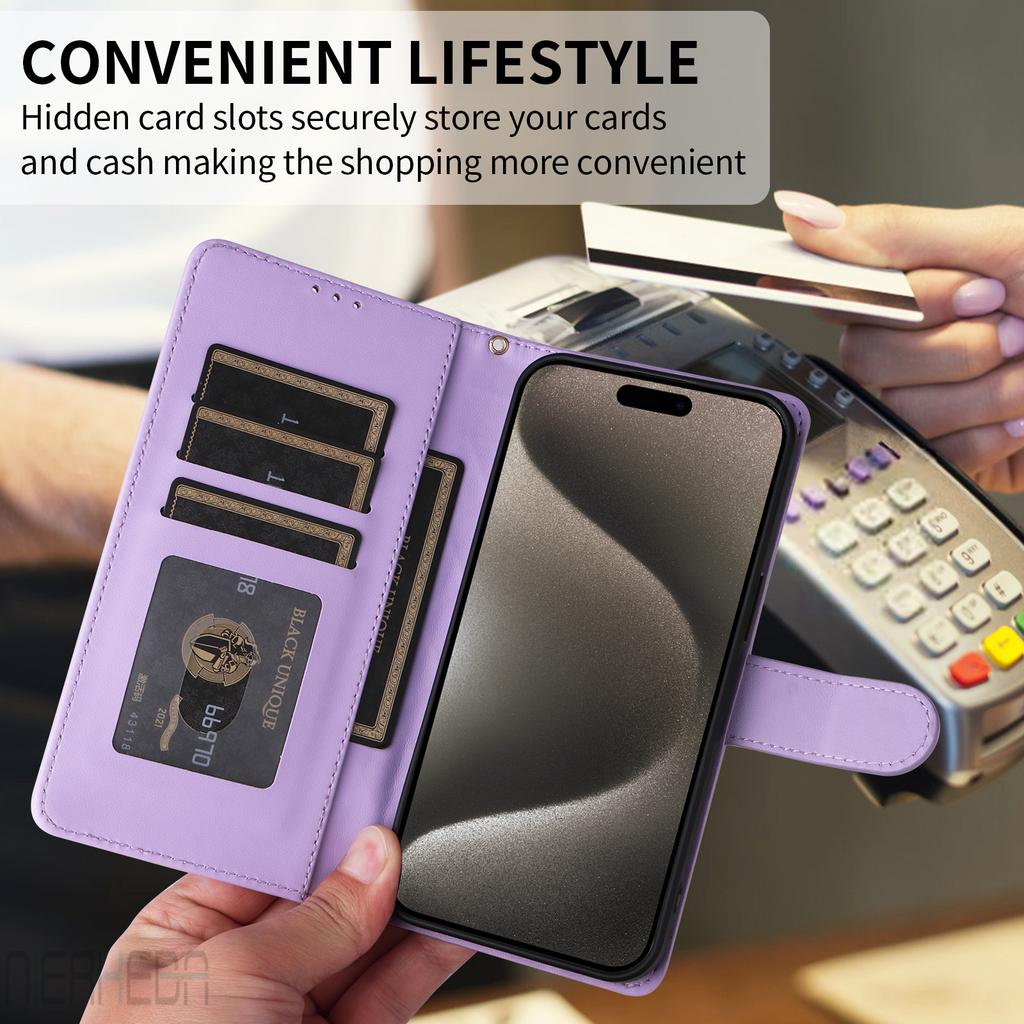 Flip Leather Phone Case for Samsung Galaxy S24 S25 Ultra S23 FE S22 S21 S20 S10 S9 Plus Note 20 10 Lanyard Wallet Card Cover