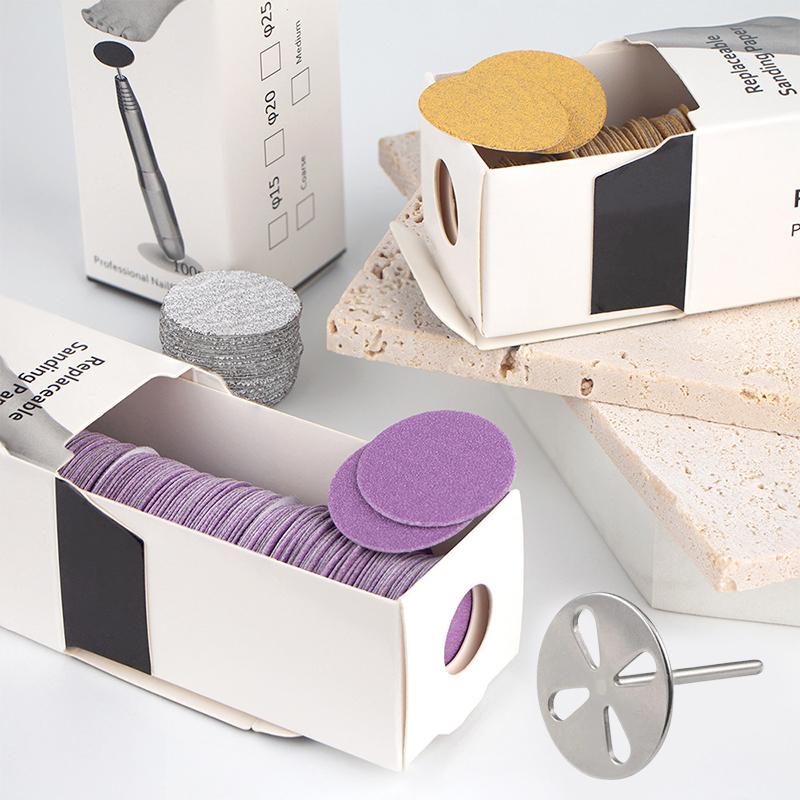 Replaceable Pedicure Disc Sandpaper Polishing Foot Dead Skin Calluse Remover File For Heels Callus Metal Electric Pedicure Tools
