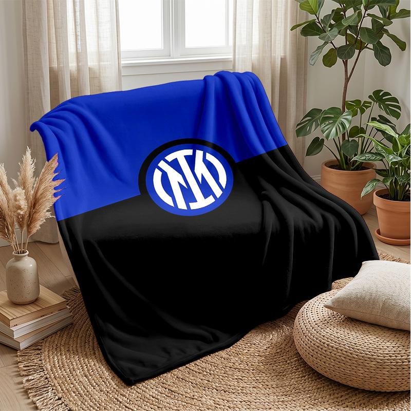 Inter Milan 3 - Coperta a tema Coperta morbida in flanella Coperta soffice da divano Coperta accogliente per divano e letto per arredamento domestico