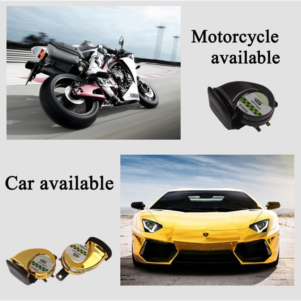 12V Waterproof 130DB Snail Air Motorcycle Horn Siren Loud For Car Truck Motorbike ATV Scooter Boat Black/Red/Blue/Golden/Silver