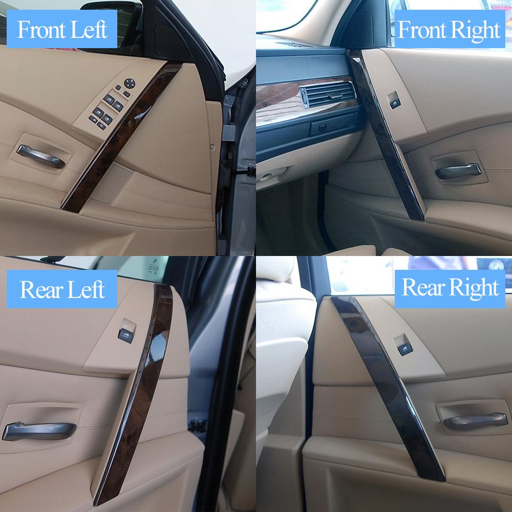 LHD RHD Car Inner Front Rear Left Right Door Handle Cover Trim For BMW 5 Series M5 E60 E61 2004 2005 2006 520i 523i 525i 530i