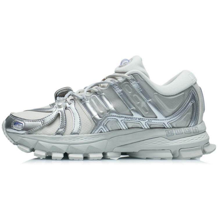 

Новые LiNing Furious Rider ACE 1.5 Нескользящие и износостойкие дышащие низкие повседневные кроссовки мужские серебристо-серые ARYR009-2 43.5