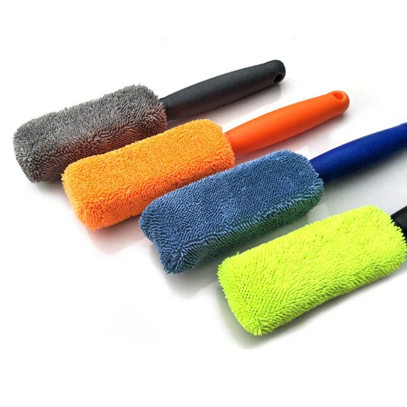 Car Wash Brush Microfiber Tire Scrubber Wheel Brush Trunk Dust Remover Detailing Clean Tool Car Cleaning Tools