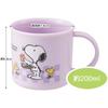 Skater Cutie de prânz Cupă de plastic, 200 ml, pentru copii, Antibacteriană, Sigură pentru mașina de spălat vase, Fabricată în Japonia, Design Snoopy 80s Cafe, KE4AAG-A