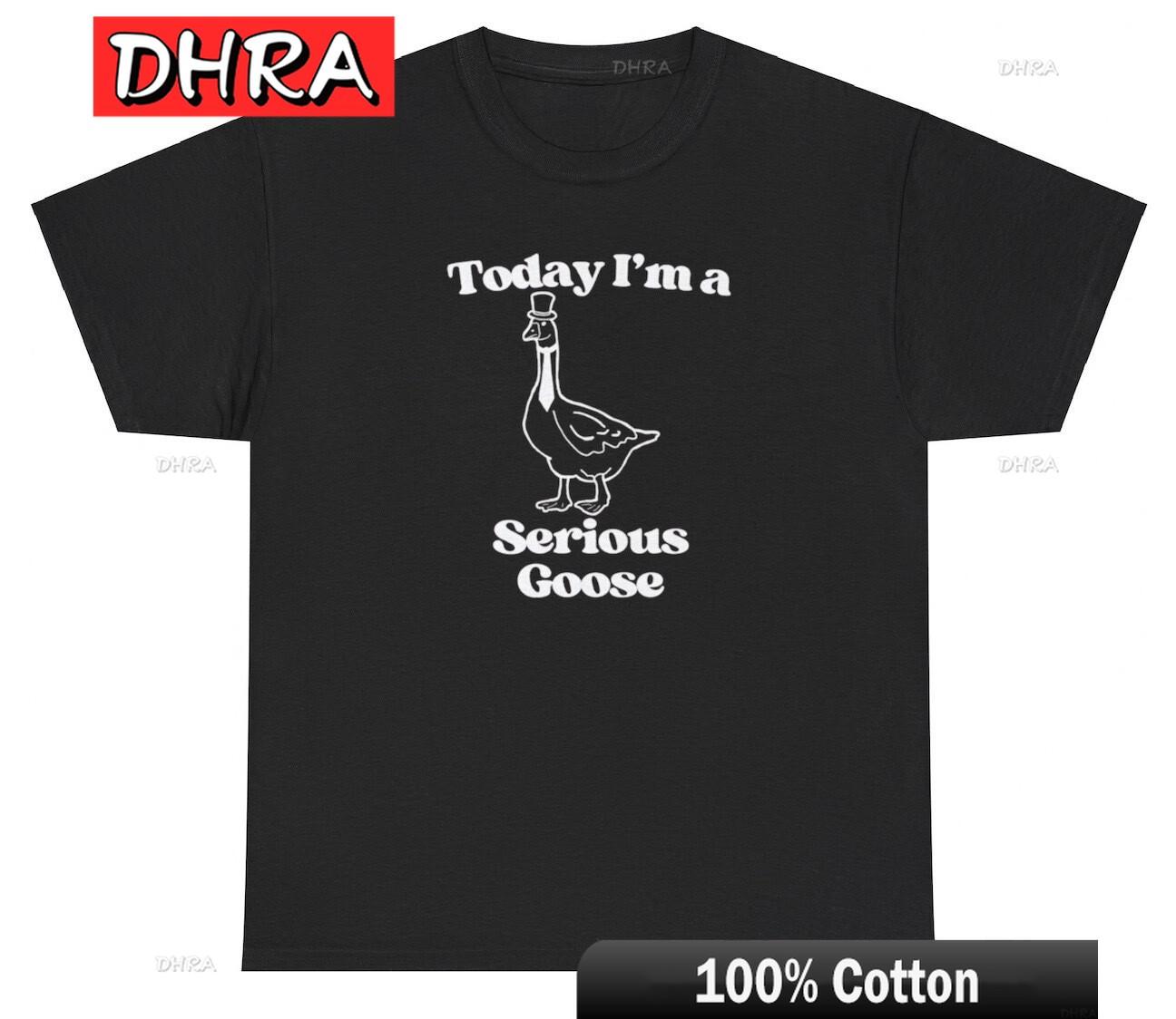 

Today Im A Serious Goose TShirt Funny Ironic Silly Geese Lover Meme Gift Tee Retro TShirts Creative Soft Y2K Tops TShirt S