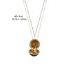 Eggs Opening Necklace Adorned By Miniature Person And Rainbow Horse Charm Vintage Copper Gold Coated Adjustable