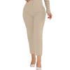 Fashion Color Women Breathable Long Pants Loose Casual Wide Leg Pockets High Waist Cropped Work Pants