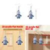 Winter Holiday Acrylic Ear Accessories With Cartoon Snowman For Seasonal Wear