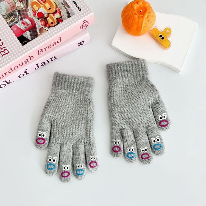 Mouth Mouth Monster Gloves Cartoon Autumn and Winter Knitted Gloves Cute Ugly Cute Creative Cycling Warm Gloves Women