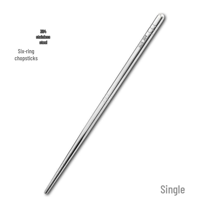 304 High-Temperature Resistant Non-Slip Stainless Steel Chopsticks Set