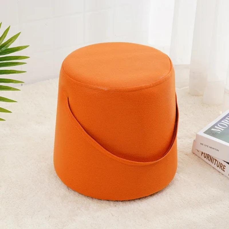 Thousand Bird Grid Bucket Stool, Niski taboret domowy, Okrągły taboret, Prosta sofa do salonu, Stołek kawowy