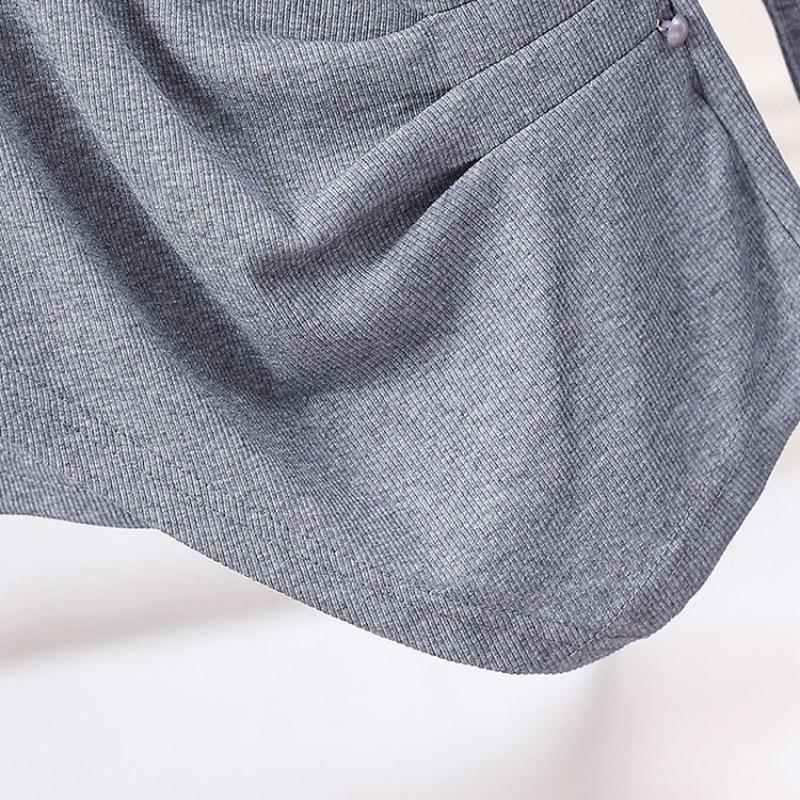 2025 Women's V-neck Long-sleeve Slim-fit T-shirt - Stylish Spring/Autumn Design