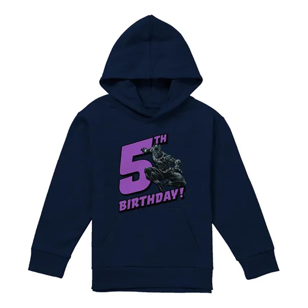 Black Panther Childrens/Kids 5th Birthday Hoodie