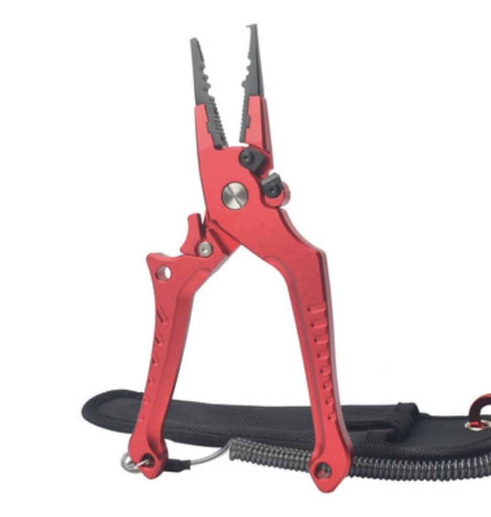 BIG LAKE GEAR Multifunctional Fishing Pliers Split Ring Hook Line Cutter Locking Carabiner Case Included Compatible, Remover, Function, &