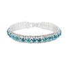 Women Bangle Faux Crystal Polished Contrast Color Alloy Symmetric Shopping Work Party Dating Wrist Bracelet Lady Jewelry