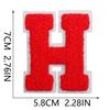 7Cm White Background Red Character Embroidery Cloth Sticker English Letters Towel Embroidery Patch Sticker Computer Embroidery Chapter Boy Heat Transf