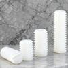10-100pcs White/Black Nylon Tip Set Screws M3 M4 M5 M6 M8 M10M12 Non-Marring Nylon Slotted Head Screw for Electronics Adjustment